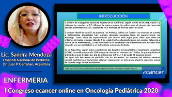 Gestión de cuidados y estrategias de intervención de enfermería en la ejecución de protocolos de quimioterapia combinada en pacientes oncológícos pediátricos ( Prof. Lic. en enfermería Sandra Mendoza -Hospital de Pediatria J P Garrahan, Argentina )