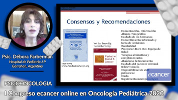 Psicooncología pediátrica: características distintivas ( Psic. Débora Farberman - Hospital de Pediatria J P Garrahan, Argentina )