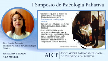 Ansiedad y temor a la muerte ( Dra. Leticia Ascensio - Instituto Nacional de Cancerología, México )