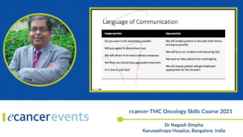 Communicating transition from curative to palliative care ( Dr Nagesh Simha - Karunashraya Hospice, Bangalore, India )