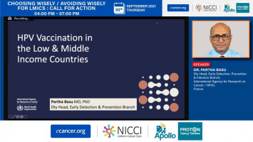 HPV Vaccination in LMIC -barriers to uptake ( Dr Partha Basu - International Agency for Research on Cancer (IARC)/ WHO, France )
