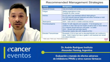 Evaluación y manejo de efectos adversos de inhibidores PPARs y otros nuevos fármacos ( Dr. Andrés Rodríguez - Instituto Alexander Fleming, Argentina )