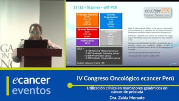 Utilización clínica en marcadores genómicos en cáncer de próstata ( Dra. Zaida Morante - Instituto Nacional de Enfermedades Neoplásicas (INEN), Perú )