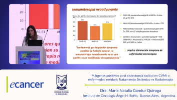 Márgenes positivos post cistectomía radical en CVMI o  enfermedad residual: Tratamiento Sistémico vs Radioterapia ( Dra. María Natalia Gandur - Instituto de Oncología Ángel H.Roffo, Buenos Aires, Argentina )