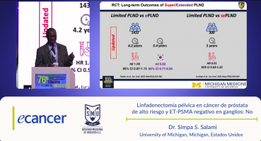 Linfadenectomía pélvica en cáncerde próstata  de alto riesgo y PET-PSMA negativo en ganglios:  No ( Dr. Simpa S. Salami- University of Michigan, Michigan, Estados Unidos )